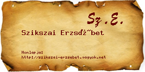 Szikszai Erzsébet névjegykártya